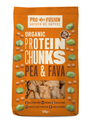 ORG PEA & FAVA PROTEIN CHUNKS 125g PRO