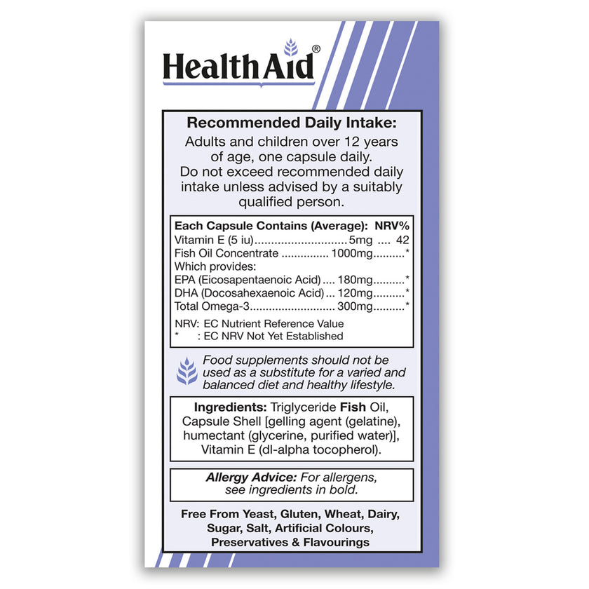 SALMON OIL 1000mg 60 CAPSULES H/AID - Image 2
