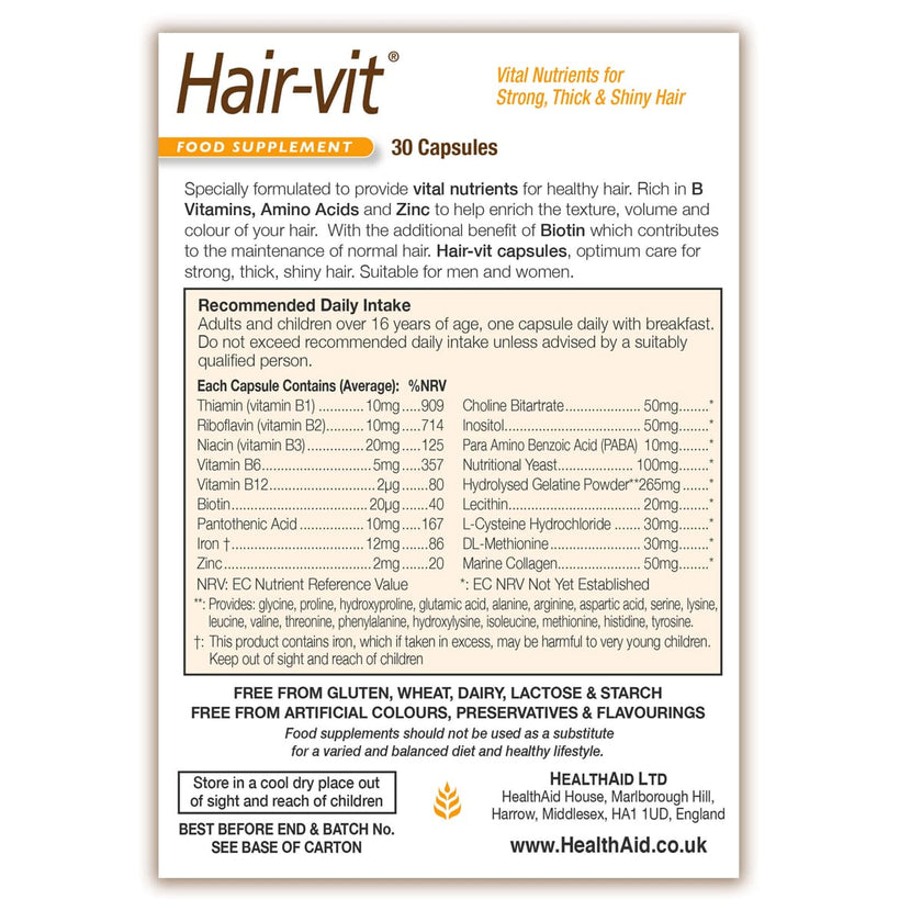 HAIR-VIT 90 CAPSULES H/AID - Image 2
