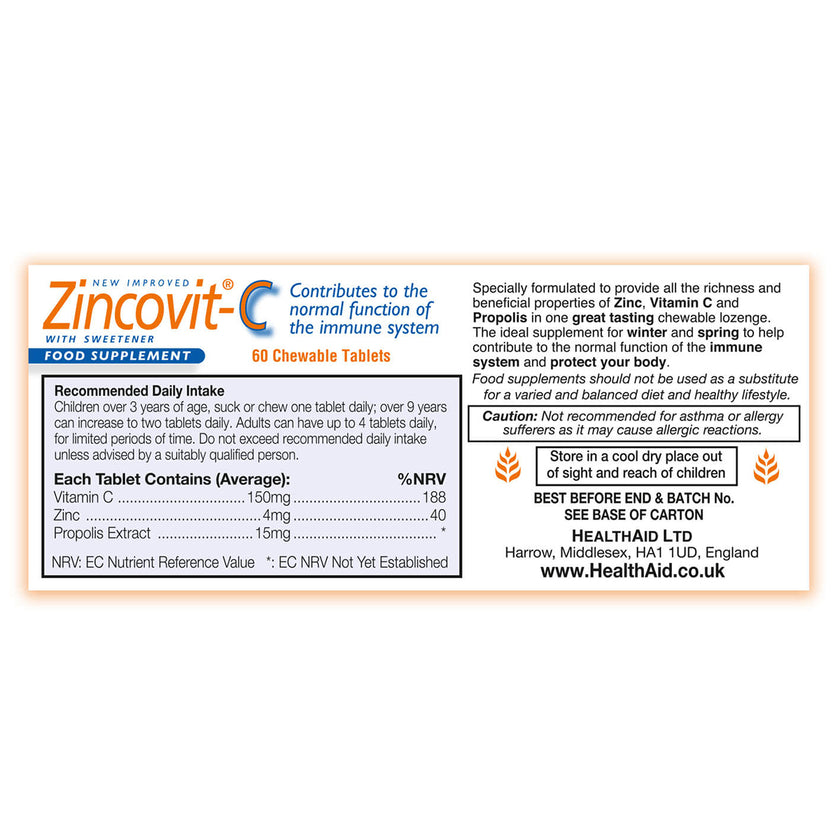 ZINCOVIT-C 60 TABLETS H/AID - Image 2