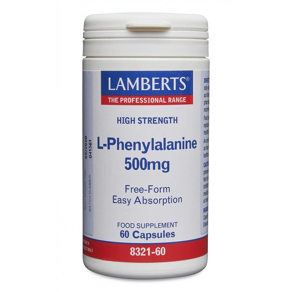 L-PHENYLALANINE 500MG 60 CAPSULES LMB