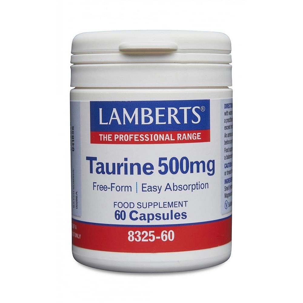 TAURINE 500mg 60 CAPSULES LMB
