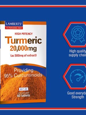 TURMERIC 20,000mg 60 TABLETS LAM