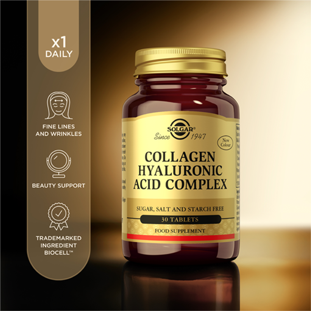 COLLAGEN HYALURONIC ACID 30 TABLETS SOLGAR - Image 2