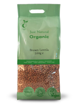 ORGANIC BROWN LENTILS 500g JNO