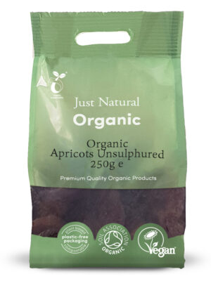 ORG APRICOTS UNSULPHURED 250g JNO
