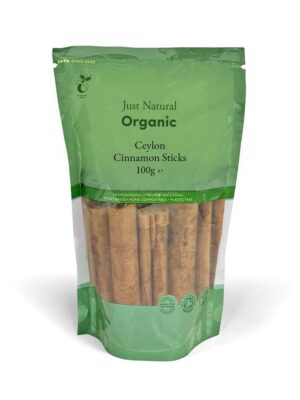 JUST NATURAL ORGANIC CEYLON CINNAMON STICKS 100g