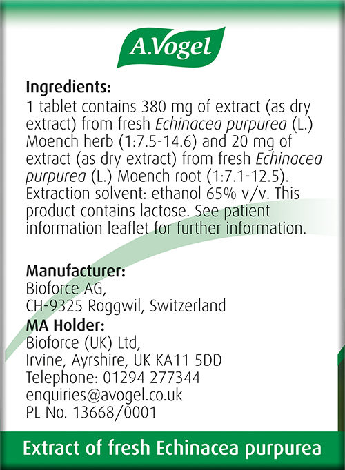 ECHINAFORCE ECHINACEA 42 TABLETS A/VOGEL - Image 2