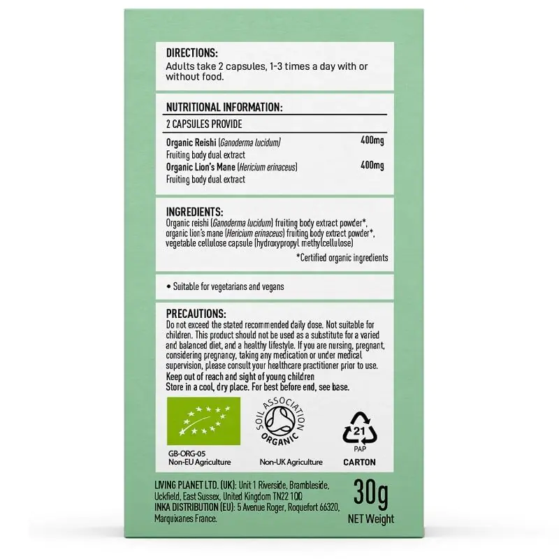 ORGANIC MYCO ZEN 60 CAPSULES M4L - Image 2
