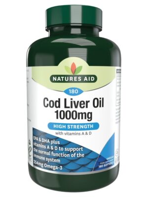 EXTRA FILL COD LIVER OIL 1000mg 180 Softgels N/AID