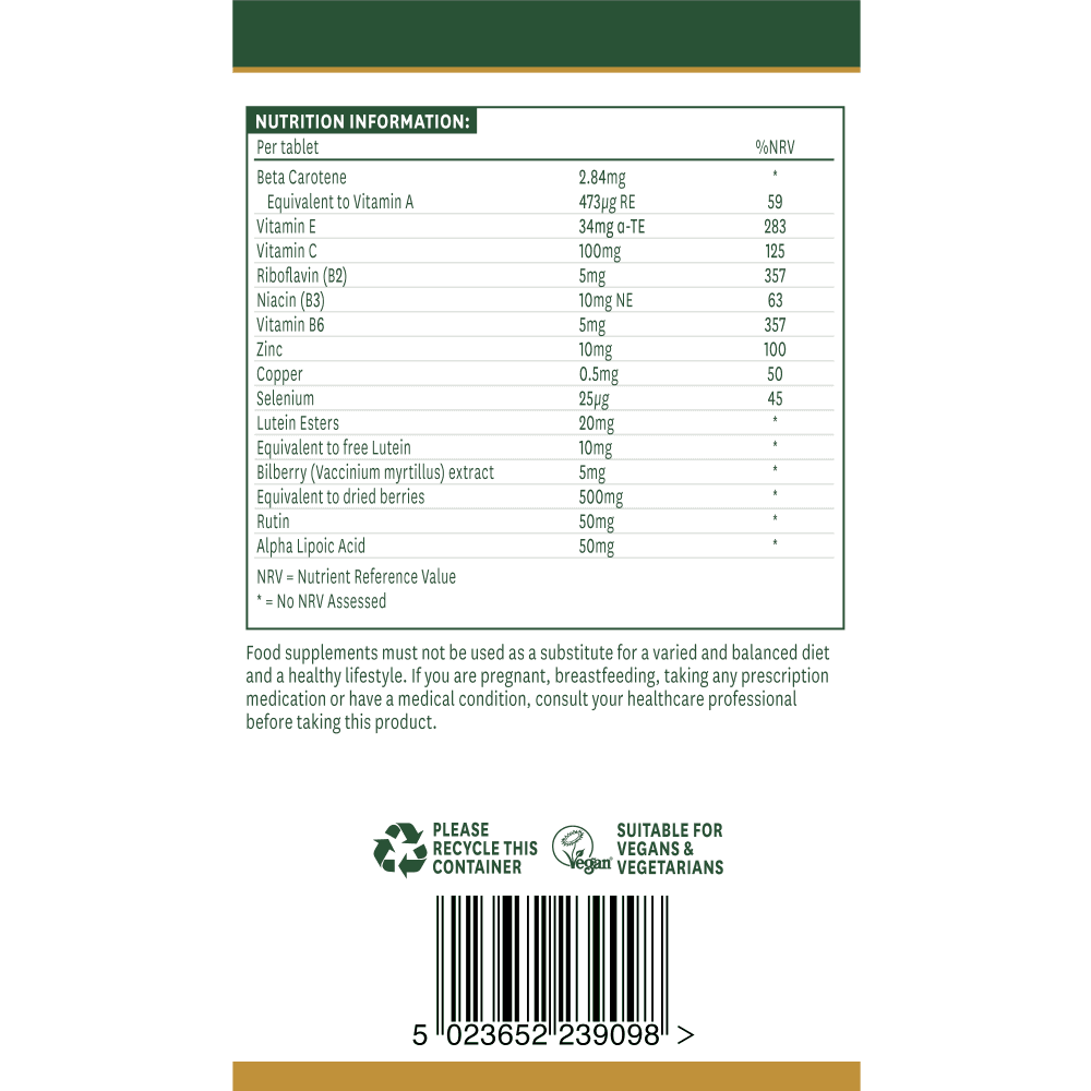 LUTEIN EYE COMPLEX 30 TABLETS N/AID - Image 2