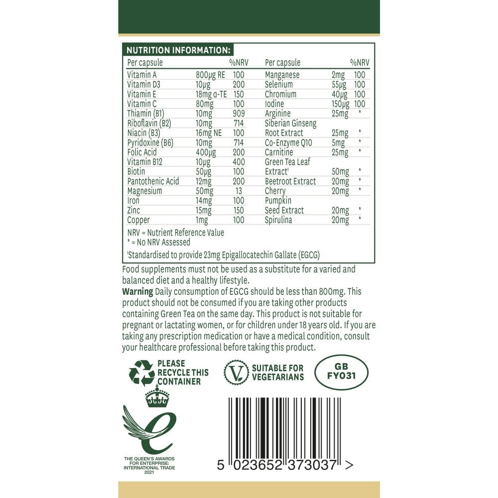 MENS MULTI-VITAMINS & MINERALS 30 CAPS N/AID - Image 2