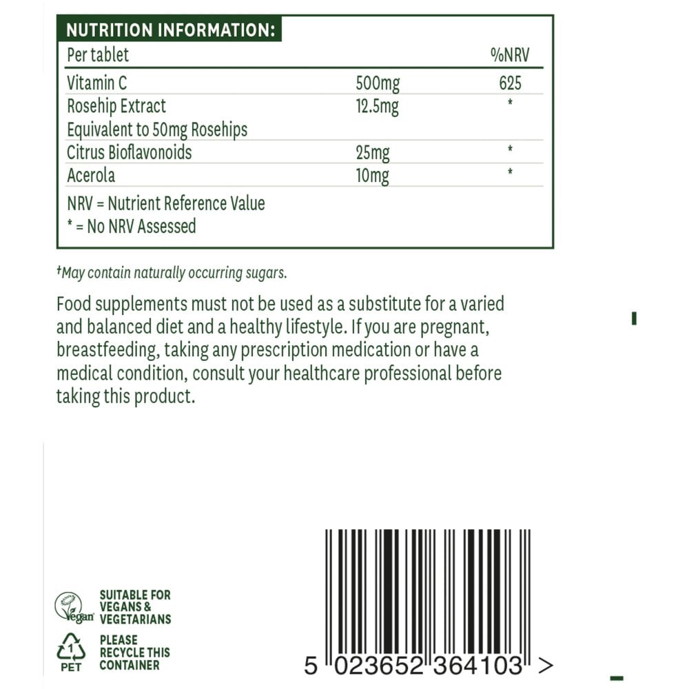 CHEWABLE VITAMIN C 500mg 50 TABLETS N/AID - Image 3
