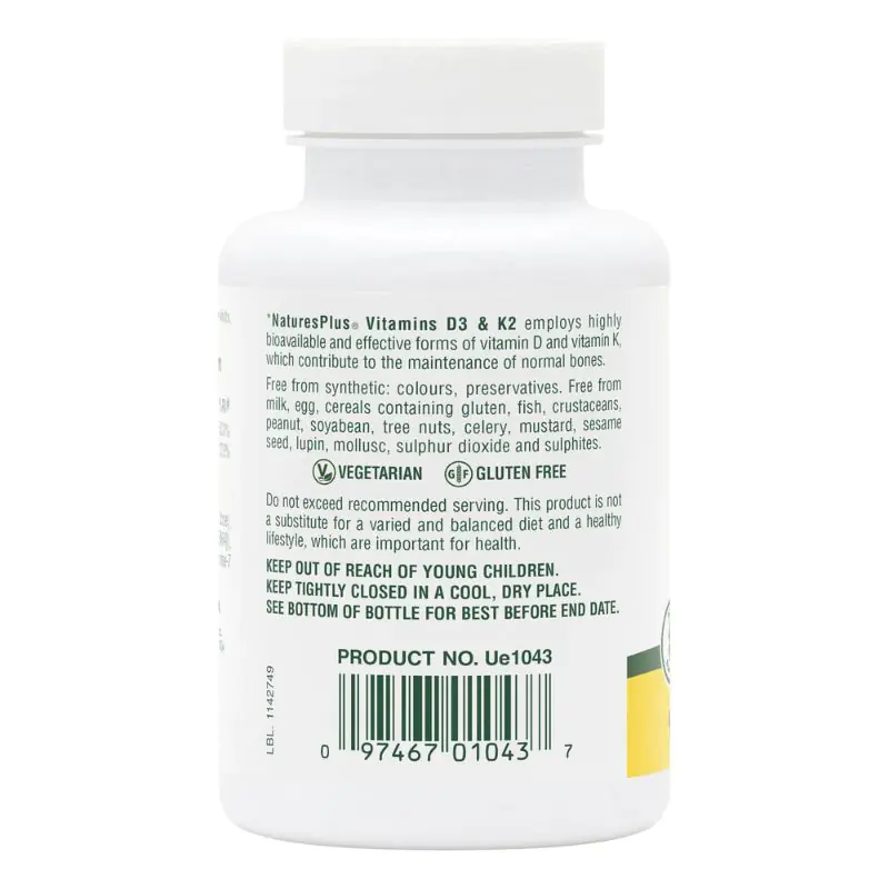 VITAMIN D3 1000iu K2 100MCG 90 CAPSULES N/PLUS - Image 2