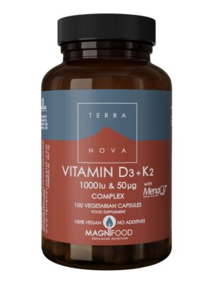 Vitamin D3 & K2 1000 IU & 50mcg 100 Vegicaps T/NOVA