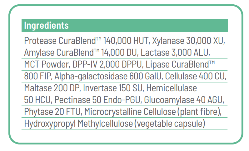 CURAZYME TOLERANCE 30CAPS C/NUTRITION - Image 2