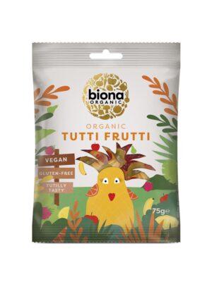 ORGANIC TUTTI FRUTTI GUMS 75g BIONA