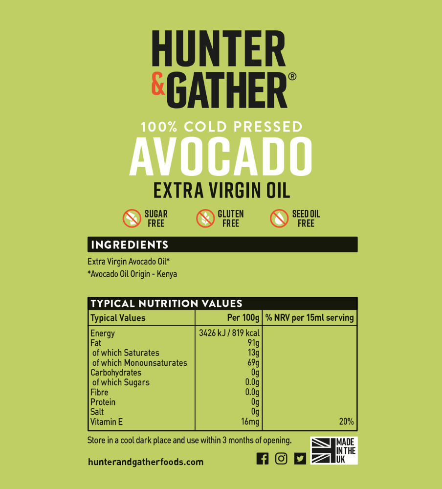 COLD PRESSED EXT VIRGIN AVOCADO OIL 250ml H&G - Image 3