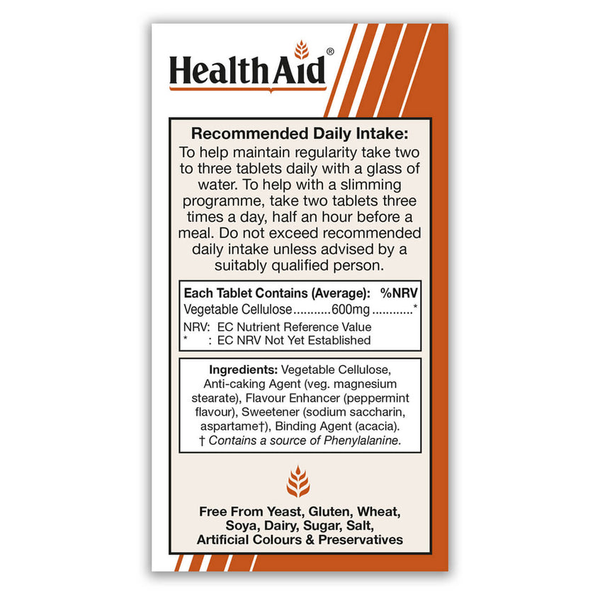 FIBRE AID 600mg 100 TABLETS H/AID - Image 3