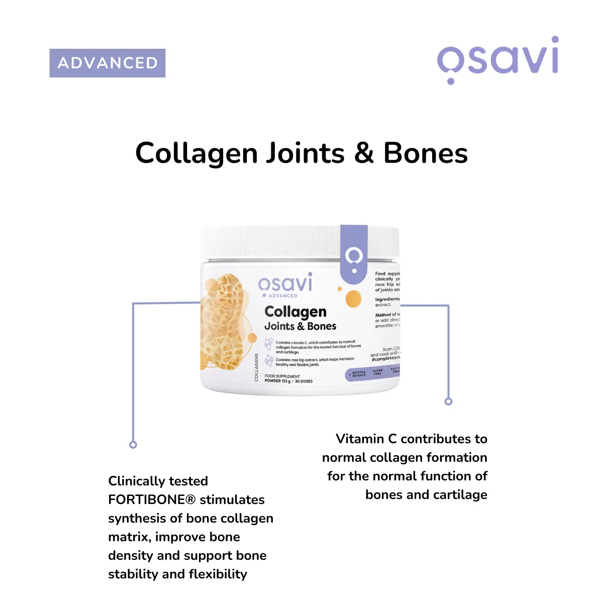 COLLAGEN JOINTS & BONES 30 DOSES OSAVI - Image 4