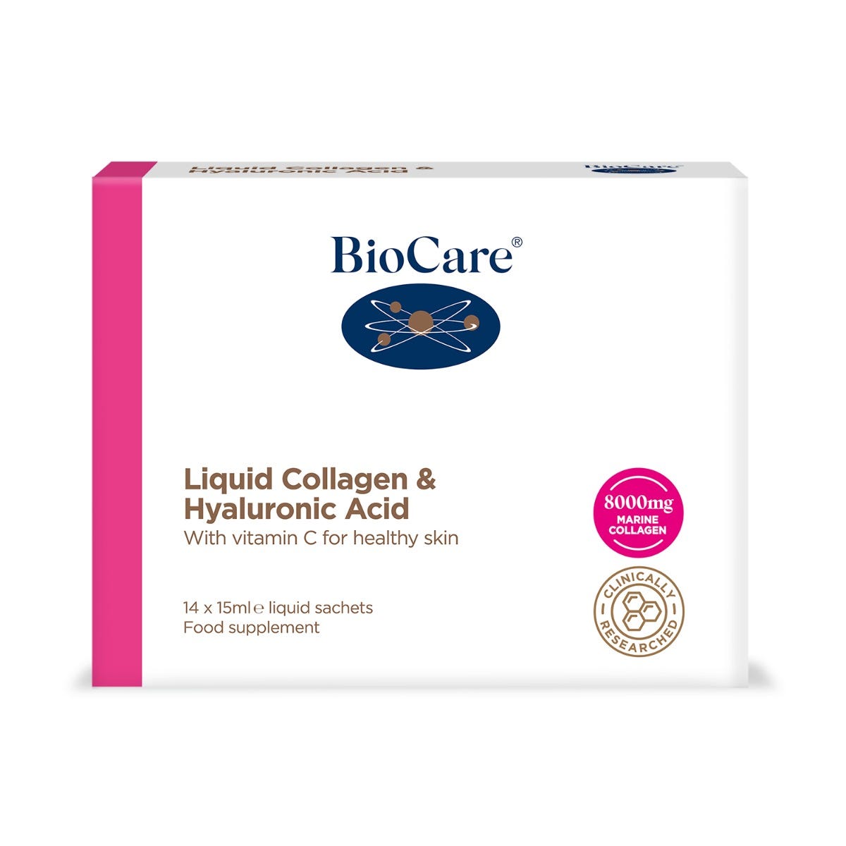 LIQUID COLLAGEN & HYALURONIC ACID 14x15ml BIOCARE - Image 2
