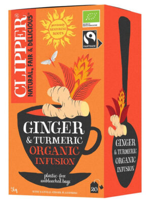 GINGER & TURMERIC INFUSION 20 BAGS CLIPPER