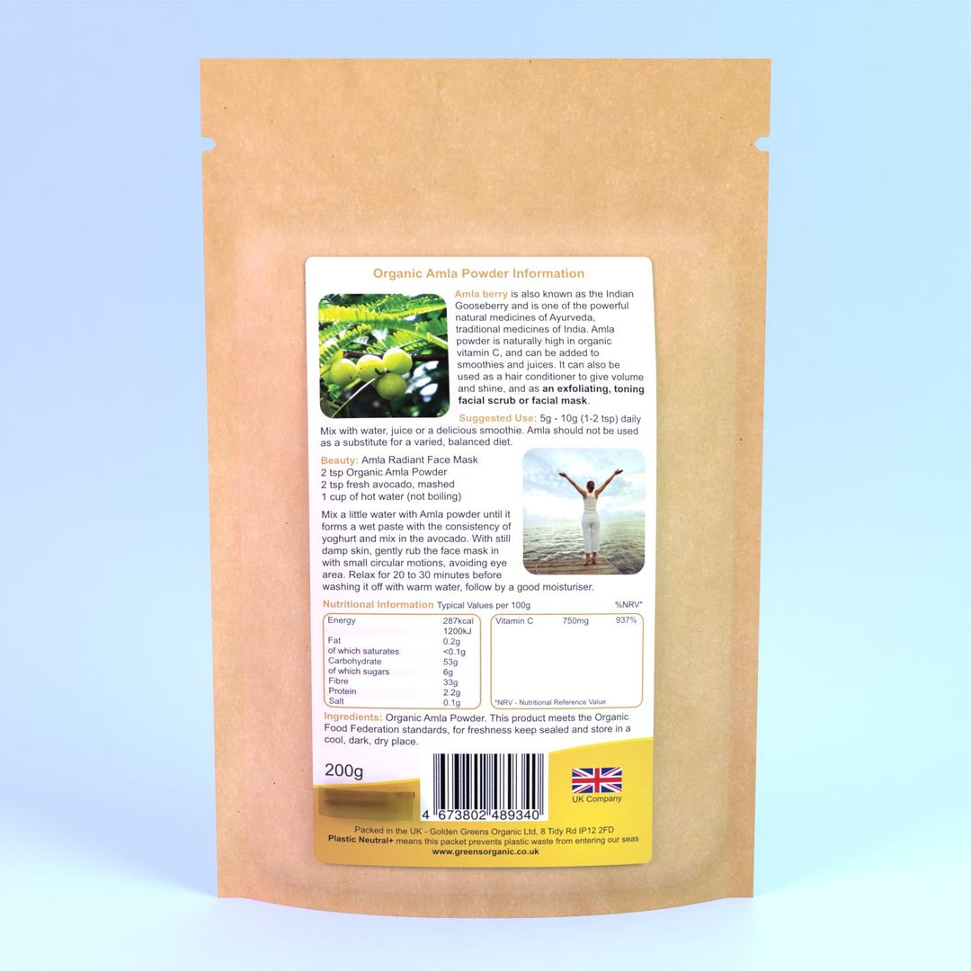ORGANIC AMLA POWDER 200g G/GREENS - Image 2