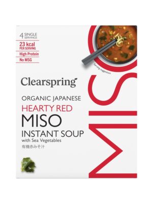 ORGANIC MISO SOUP RED WITH SEA VEGETABLE 4 x 8G PACK C/SPRING