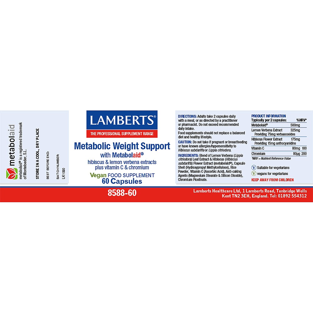 LAMBERTS METABOLIC WEIGHT SUPPORT 60 CAPSULES - Image 3