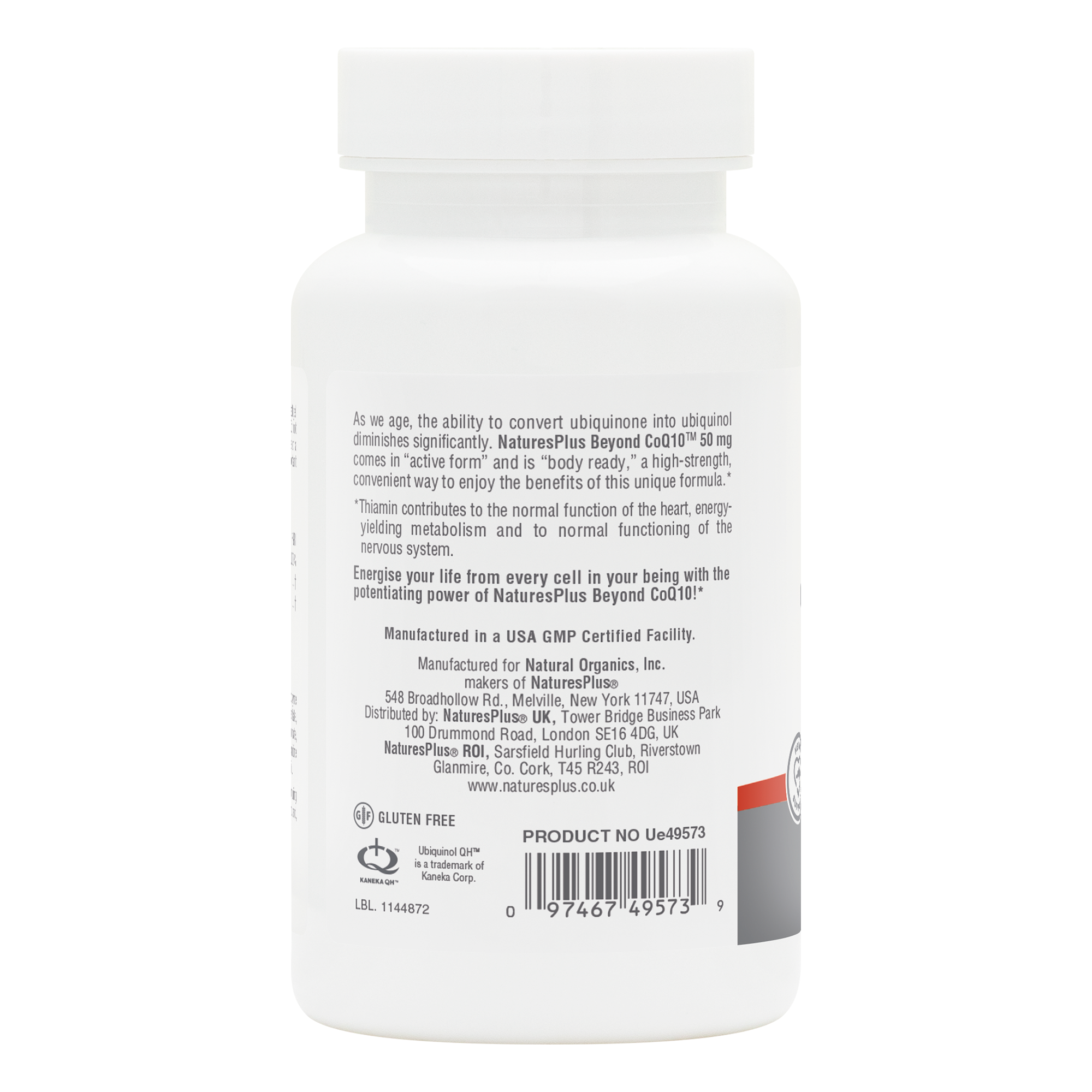 NATURES PLUS BEYOND COQ10 50mg UBIQUINOL 60 SOFTGELS - Image 3