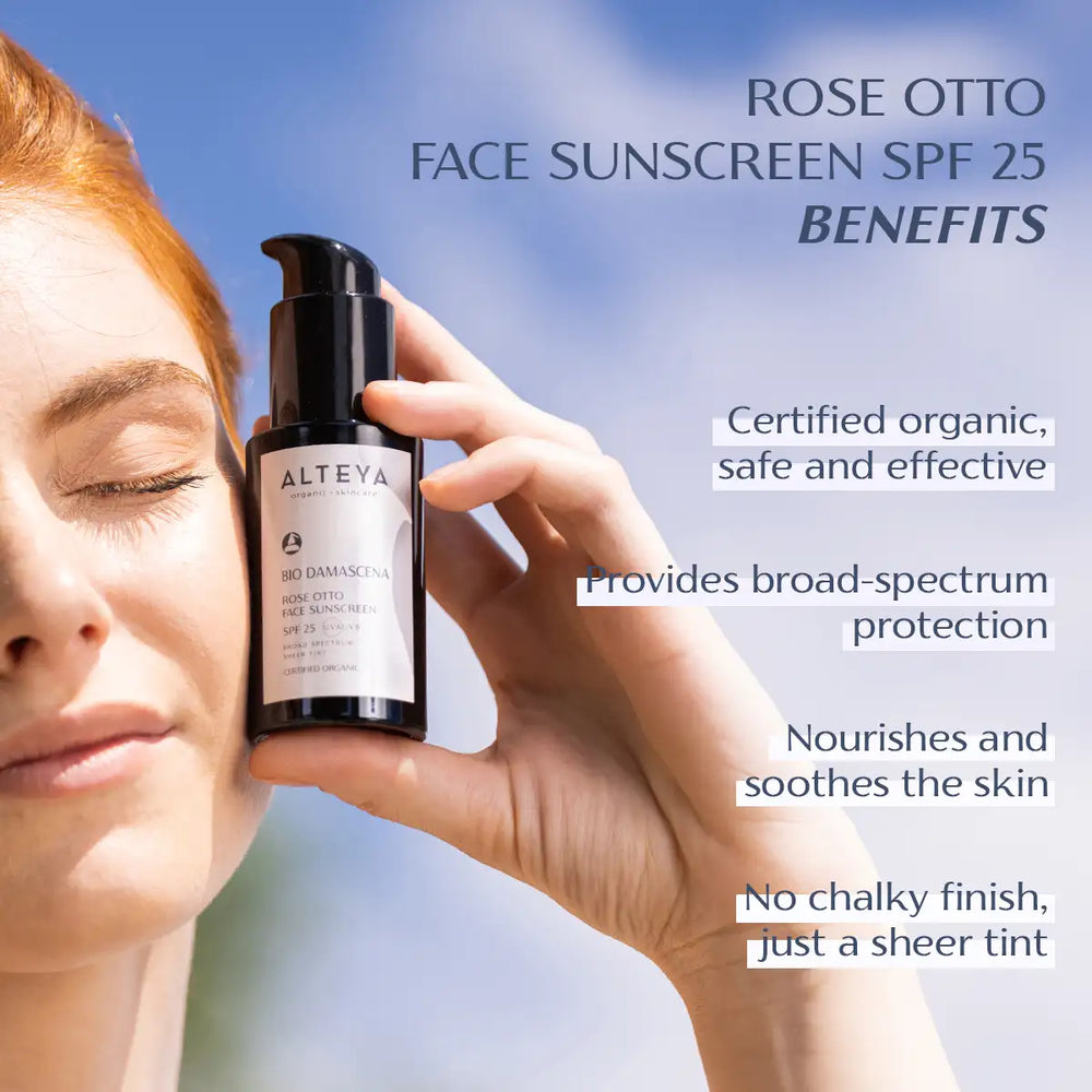 ALTEYA ORGANIC ROSE OTTO FACE SUNSCREEN SPF25 - Image 2