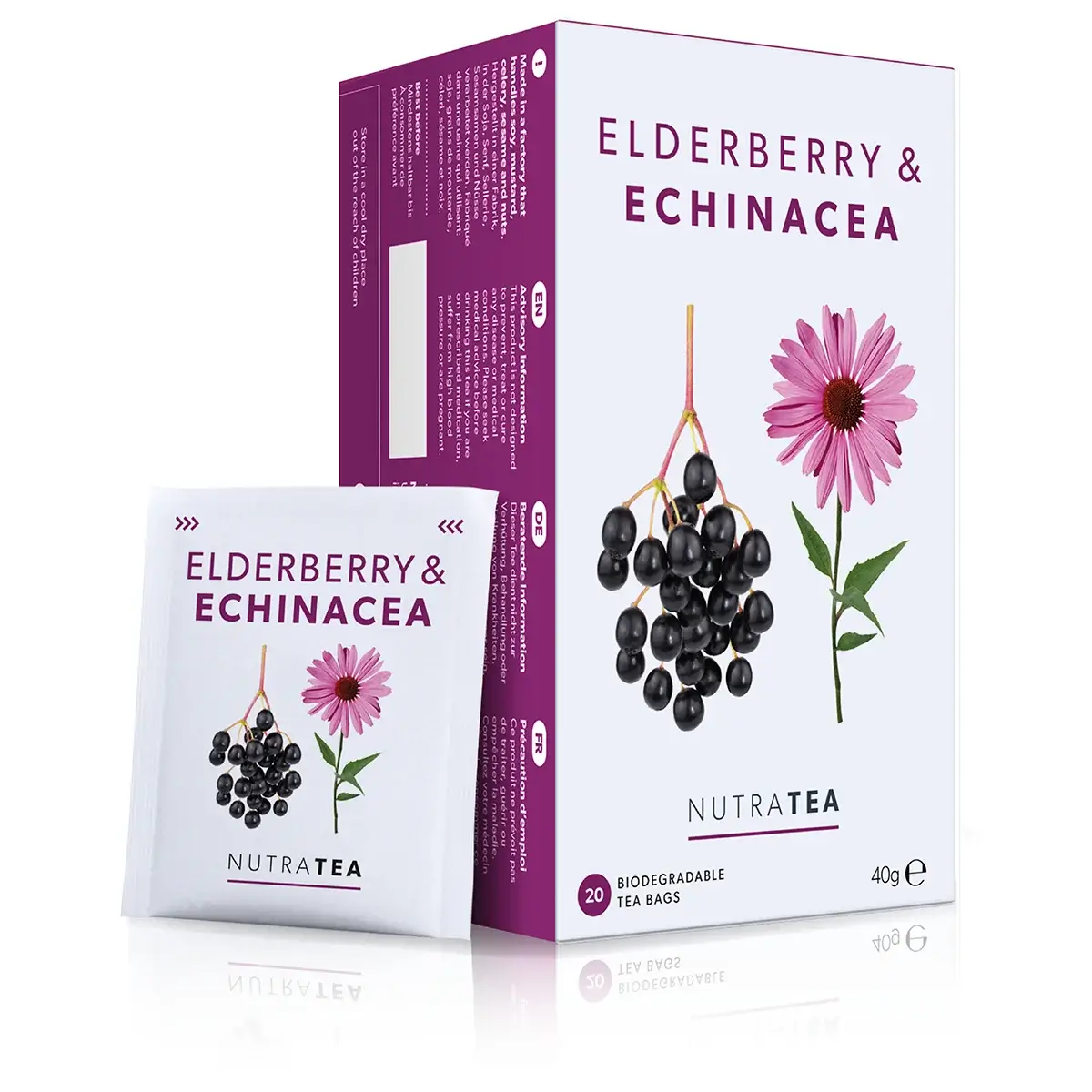 NUTRATEA ELDERBERRY & ECHINACEA TEA 20 BAGS