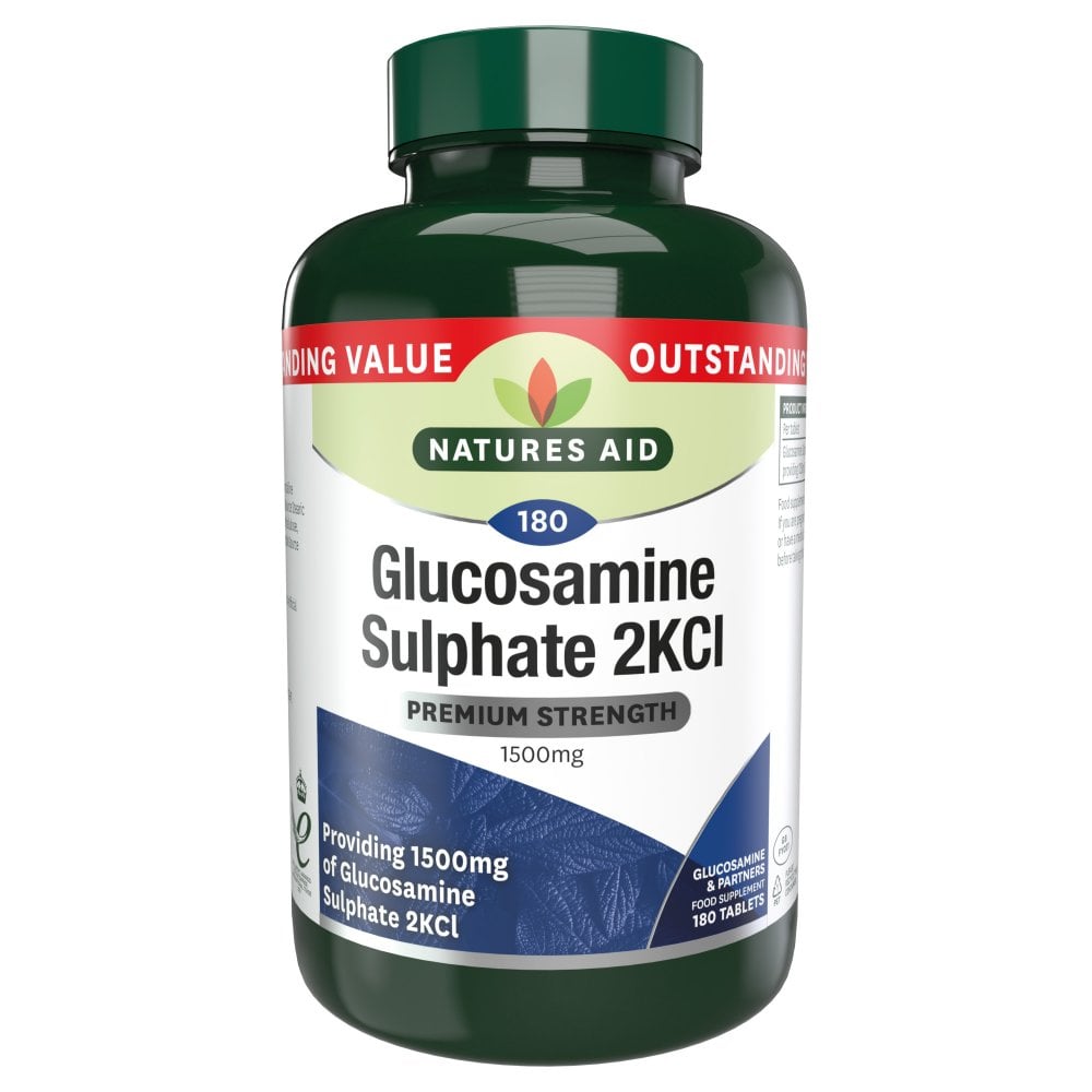 NATURES AID GLUCOSAMINE SULPHATE 1500mg 180 TABLETS