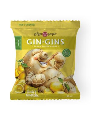 GIN GINS LEMON GINGER CHEWSs 60g BAG  TGP